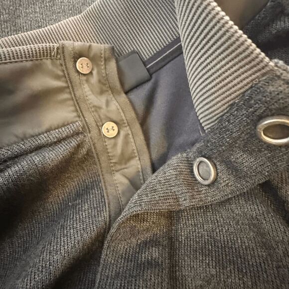 Under Armour Men's Golf Storm Fleece 1/4 Snap Mock Neck Sweater Gray Size Medium - Picture 3 of 8